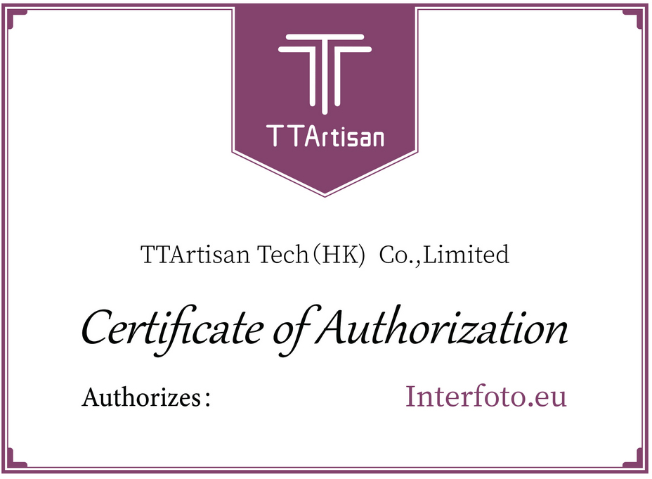 Certyfikat TTArtisan 2024